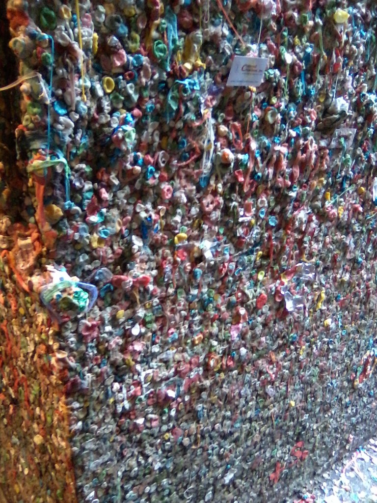 People were furiously chewing and adding gum as we walked by. 