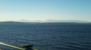 Heading toward bainbridge island, the island between us and that peninsula.